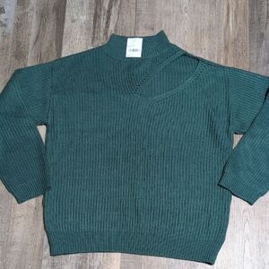 Astr Green Cowl Neck Sweater